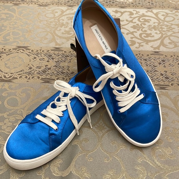 SAKS FIFTH AVENUE blue sneakers size 10 - Picture 1 of 11